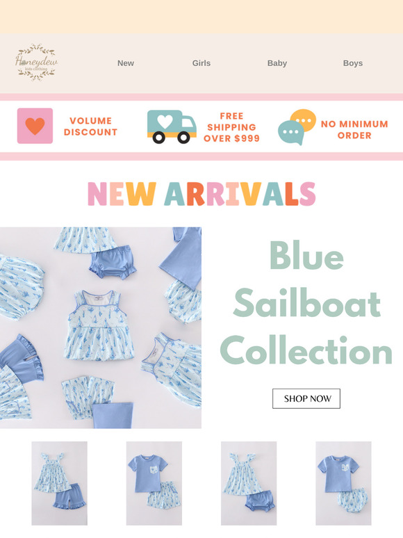 ✨ Rosebud Bliss & Blue Sailboat for Every Little One!