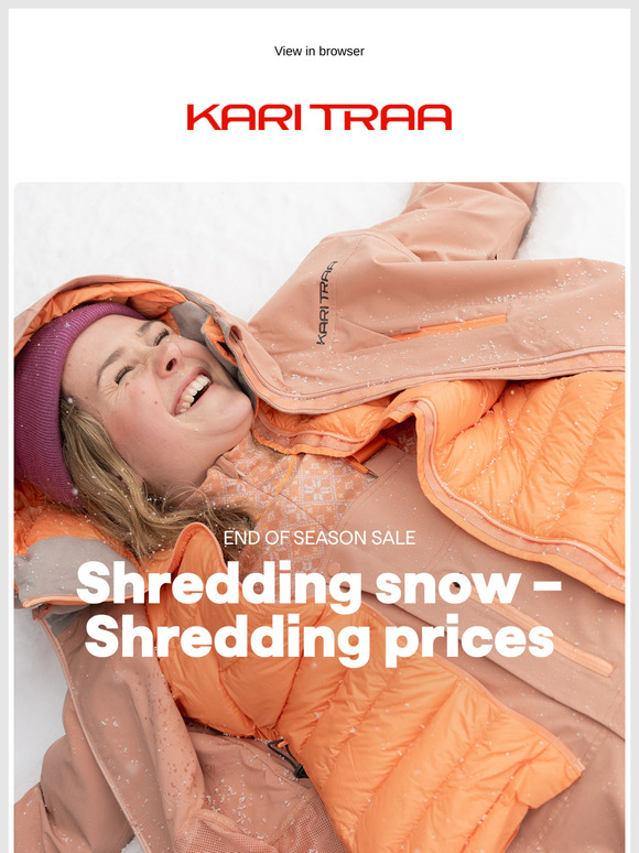 Shredding Snow- Shredding Prices!
