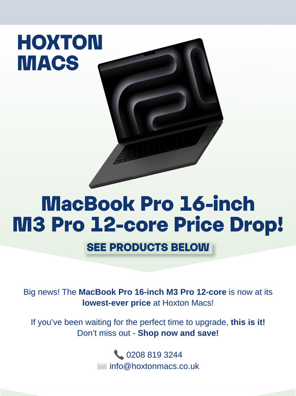 📣 Lowest Ever Price on MacBook Pro 16-inch M3 Pro!