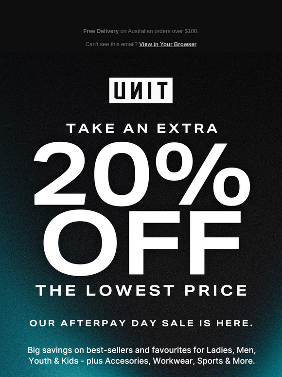 SALE on NOW 🔥 20% Off Already Reduced Prices