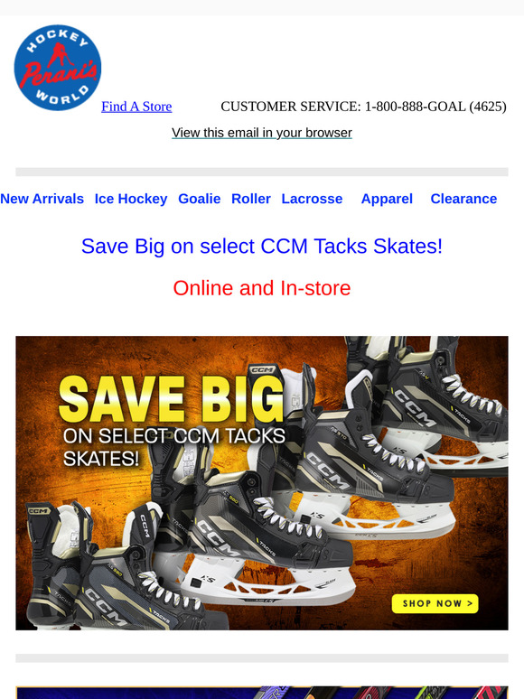 Save Big on select CCM Tacks Skates!