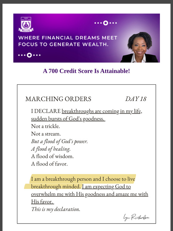 MARCH Into The 700 Credit Club