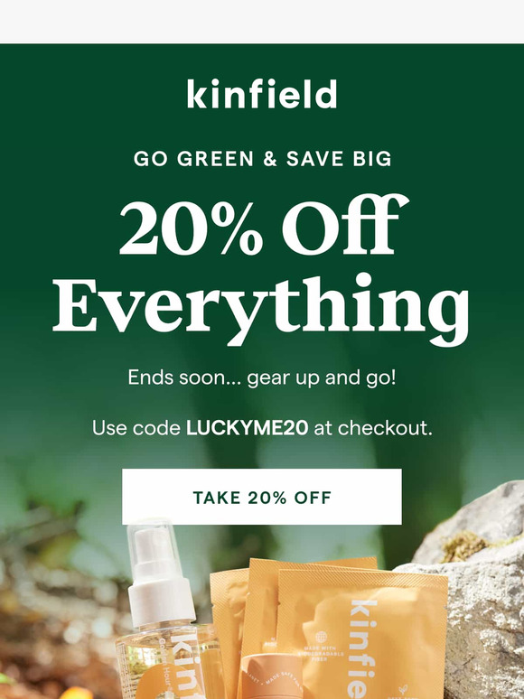 Don’t miss out on 20% off