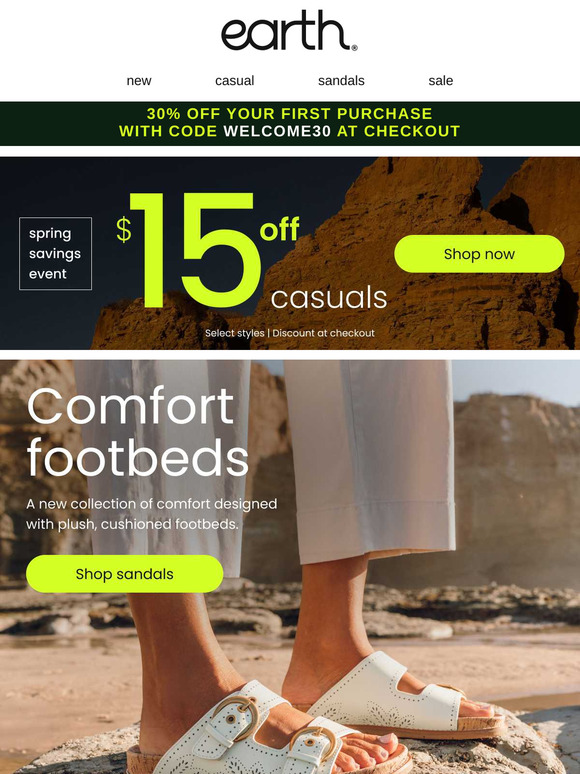 NEW Comfort Footbed Styles