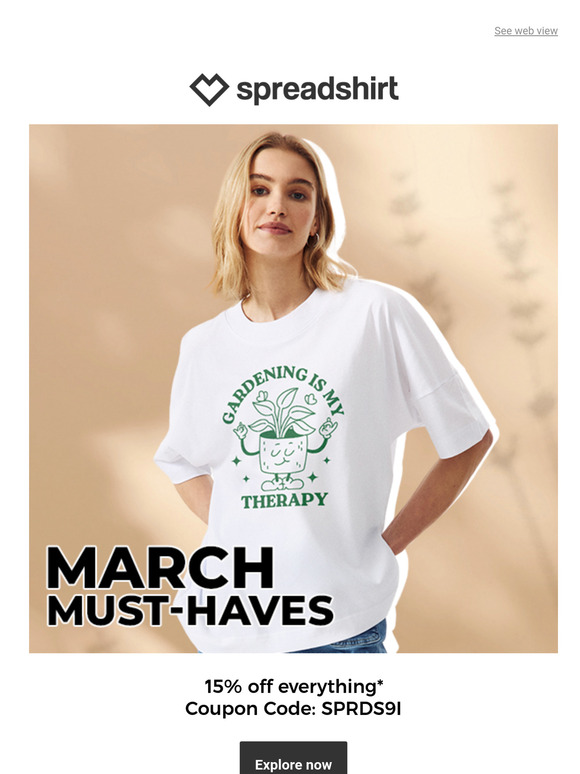 15% off the MUST-HAVE designs for March 🌸