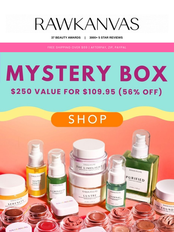 Mystery Box is BACK: $250 value for $129.95✨