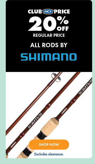 Club 20% off Shimano Rods
