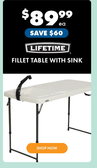 Fillet table with sink