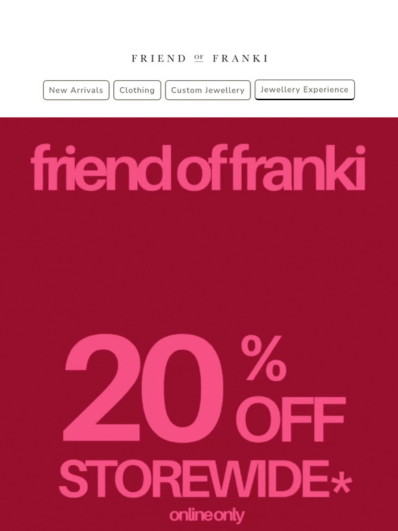 20% OFF STOREWIDE ⚡️
