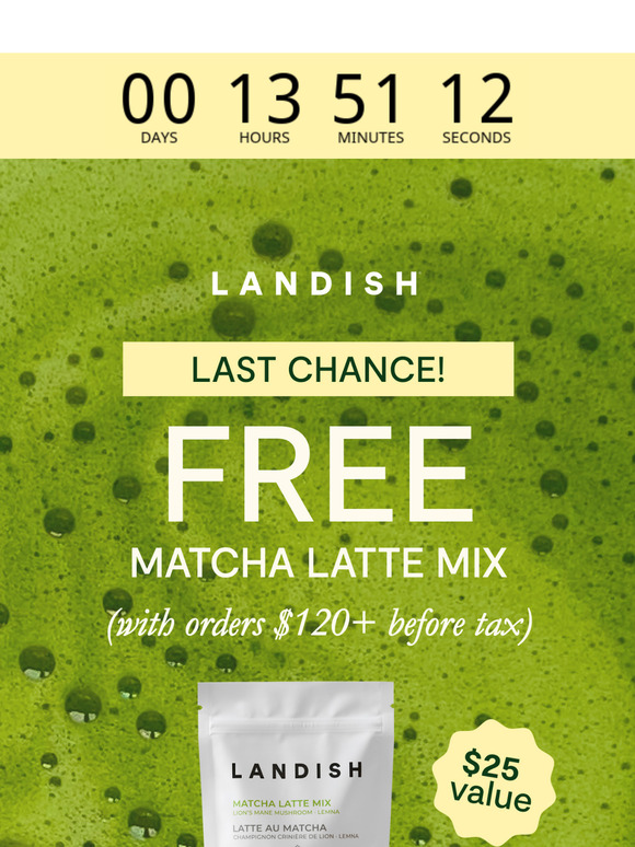 [ LAST CHANCE ] 💥 FREE Matcha!