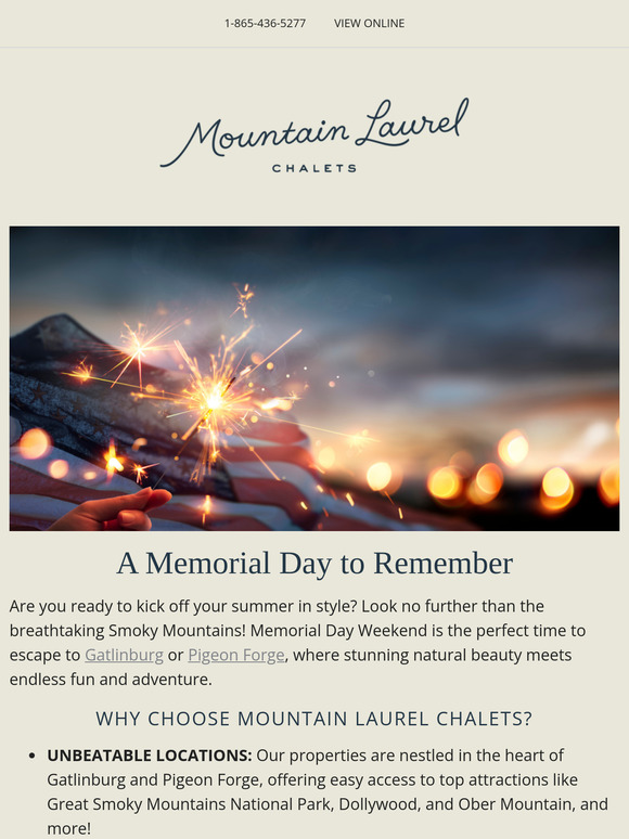 Your Smoky Mountain Memorial Day Getaway Awaits! 🇺🇸