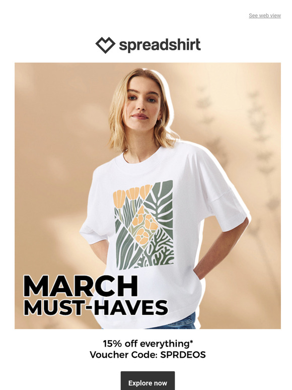 15% off the MUST-HAVE designs for March 🌸