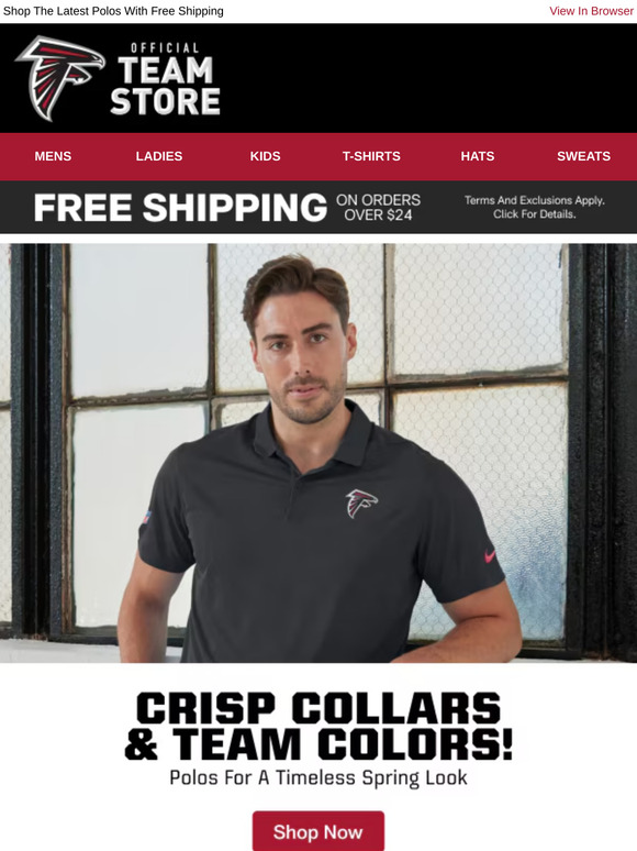 Team Gear, Two Button Style -- Falcons Polos