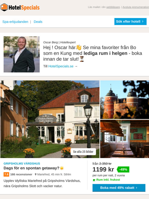 Lediga rum i helgen🔥 boka innan de försvinner!