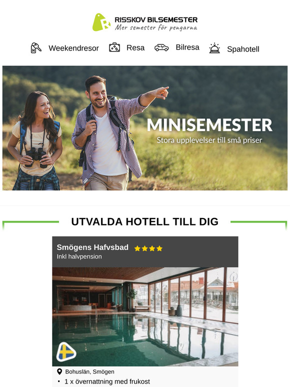 Unna dig en mysig minisemester till superpris. Boka nu!