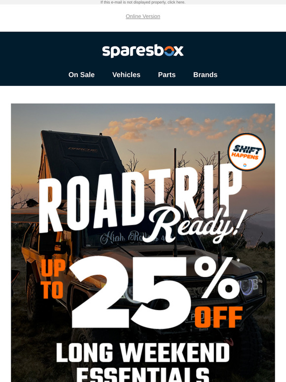 Road Trip Ready Deals: Up To 25% Off