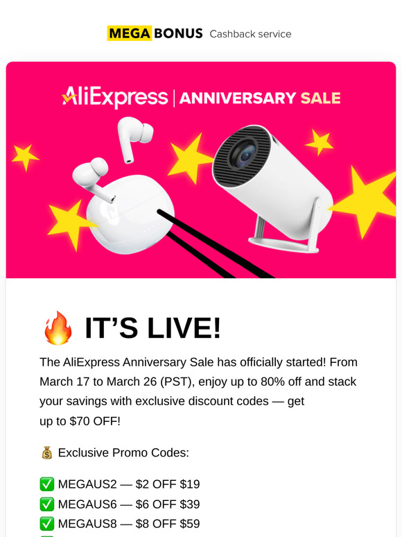 🚀 IT’S ON! The Biggest AliExpress Sale Has Started!