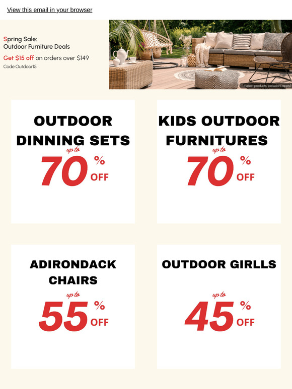 🌞 Outdoor Furniture Sale – Refresh Your Space & Save! 🏡