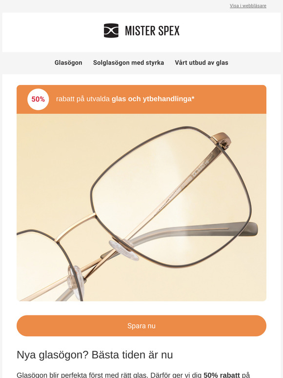 50% rabatt på utvalda glas och ytbehandlingar