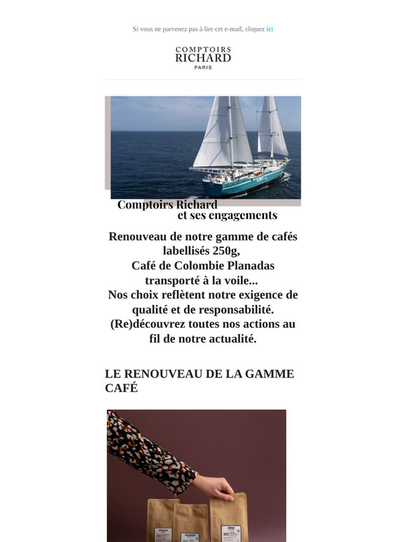 Votre café transporté à la voile est arrivé ! ⛵