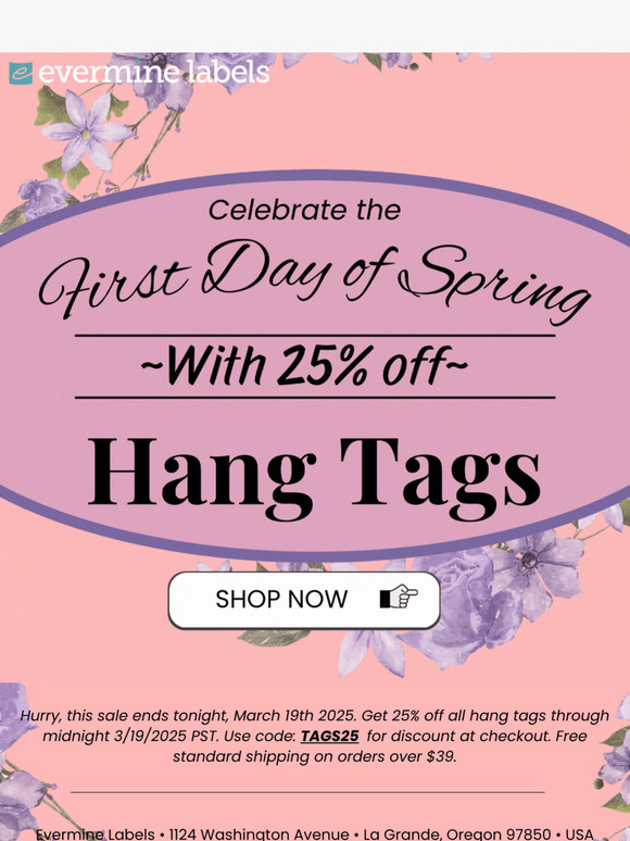 ✨ 25% off Hang Tags 🏷️ | Evermine