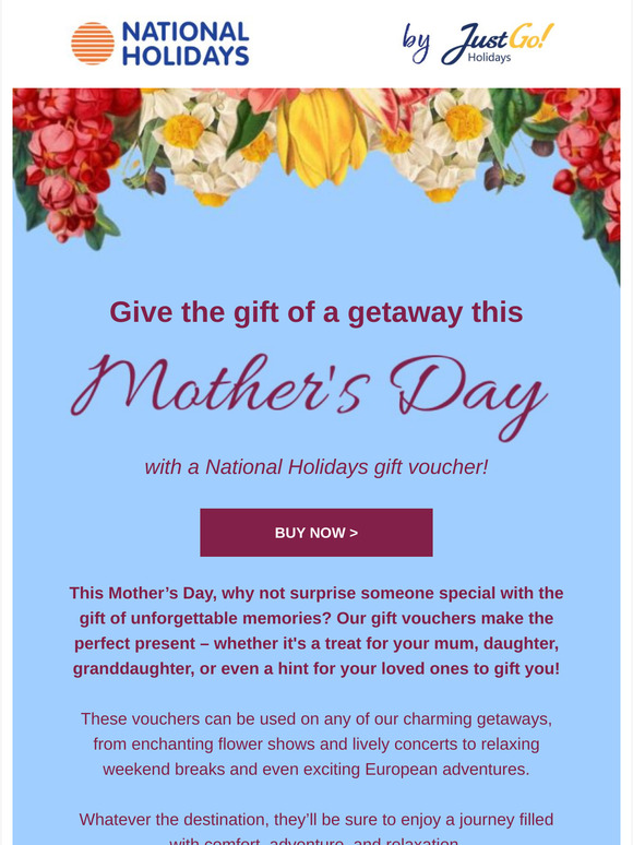 Give the gift of a getaway this Mother's Day