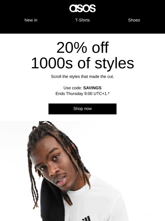 20% off 1000s of styles