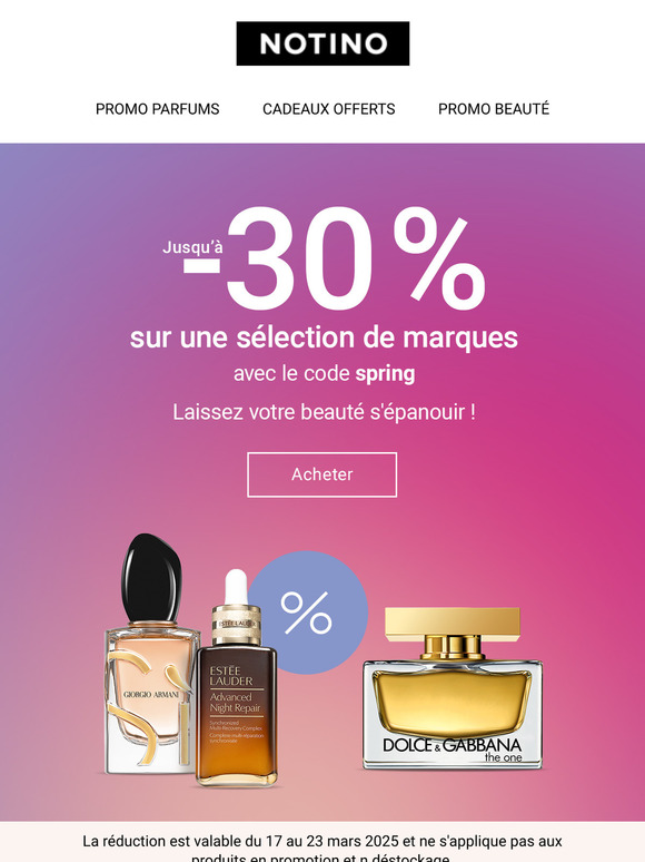 Nouvelles réductions de jusqu'à 30 % sur les TOP marques