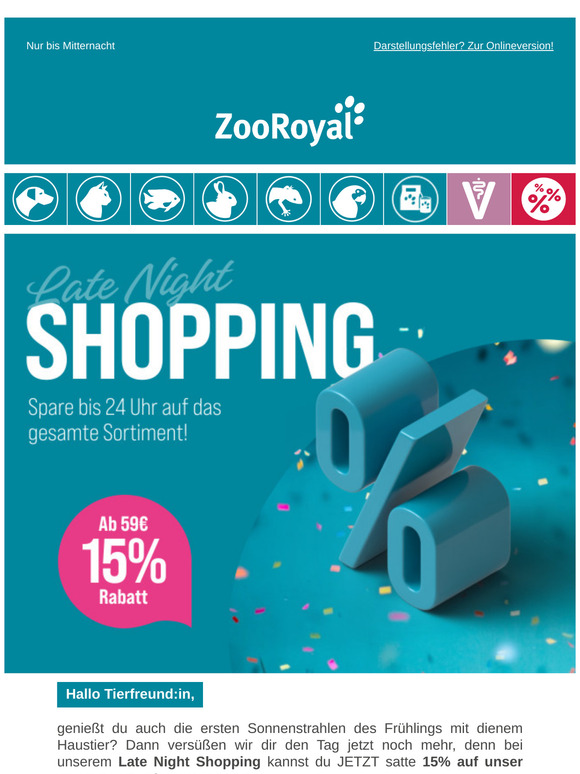 🦉Late Night Shopping: 6 Stunden sparen!