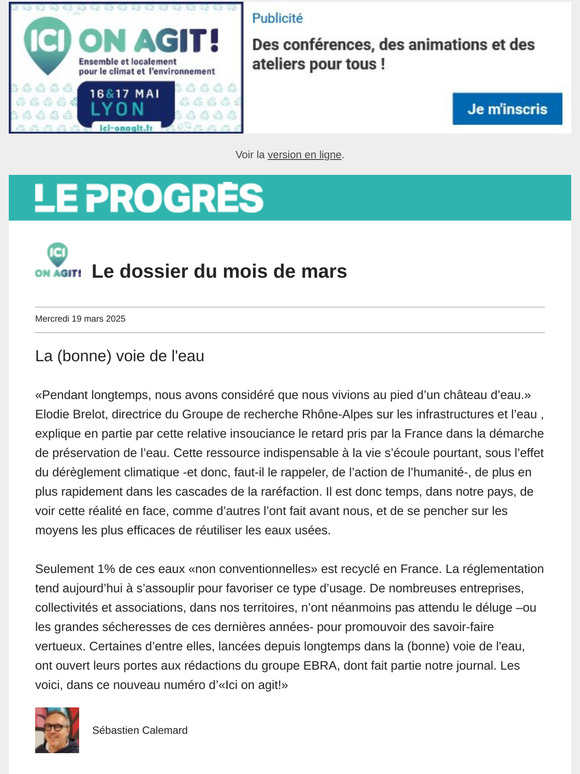 Ici on agit I Réutiliser l'eau, une solution d'avenir?