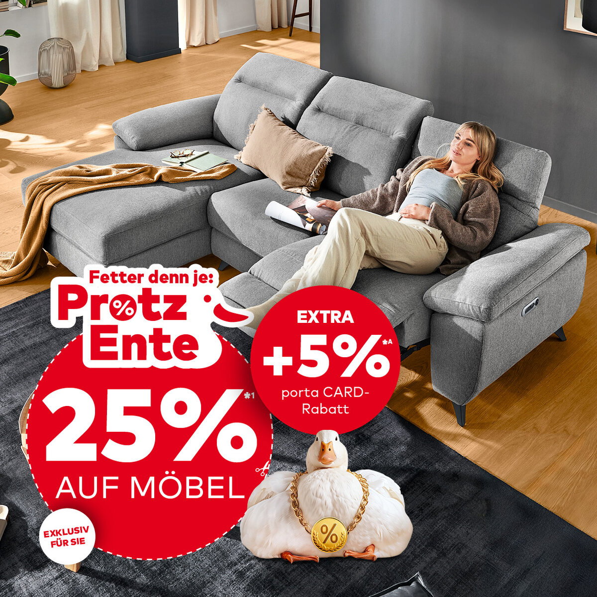 25% auf Möbel + 5% EXTRA