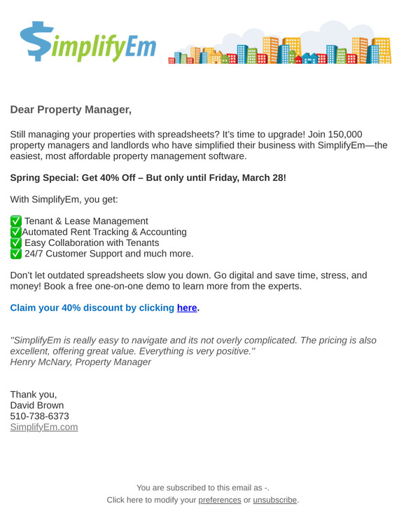 Upgrade Your Property Management This Spring – Save 40%!