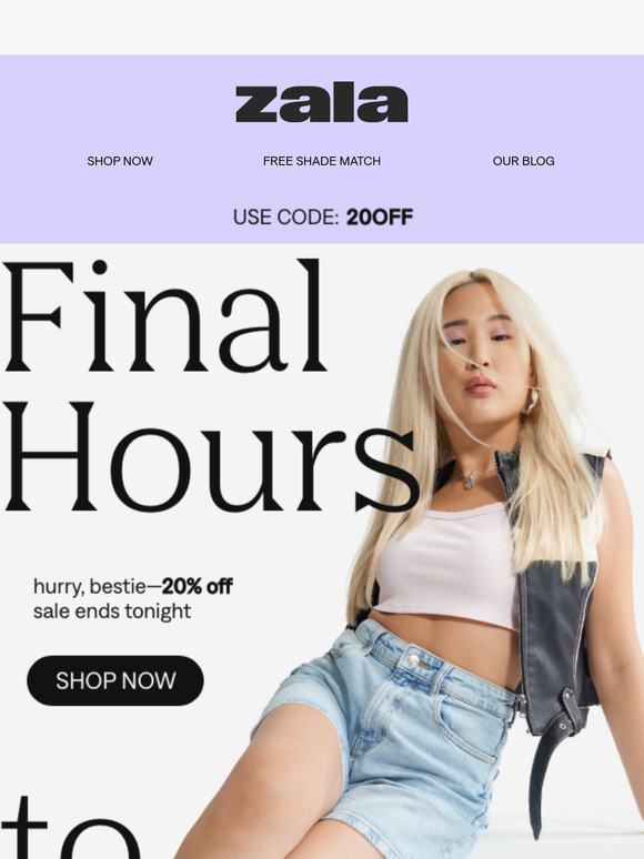 final hours: 20% off ends tonight ⏳