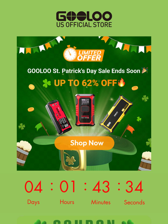 🍀 Final Hours! Save Up to 62%⚡