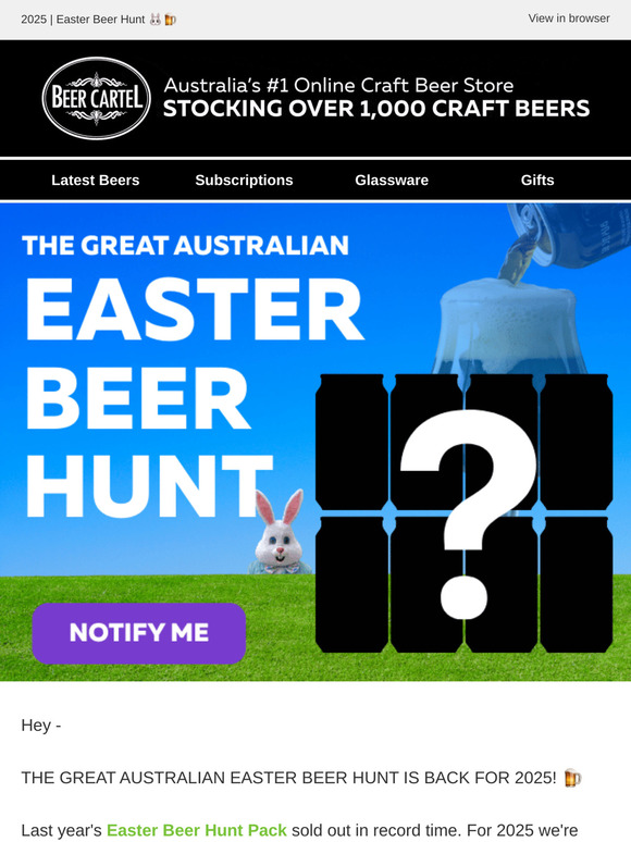 Don't Miss Out! Join the 2025 Easter Beer Hunt Waitlist 🐰🍺