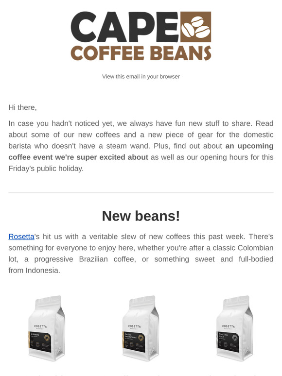 Upcoming Festival, New Beans & More