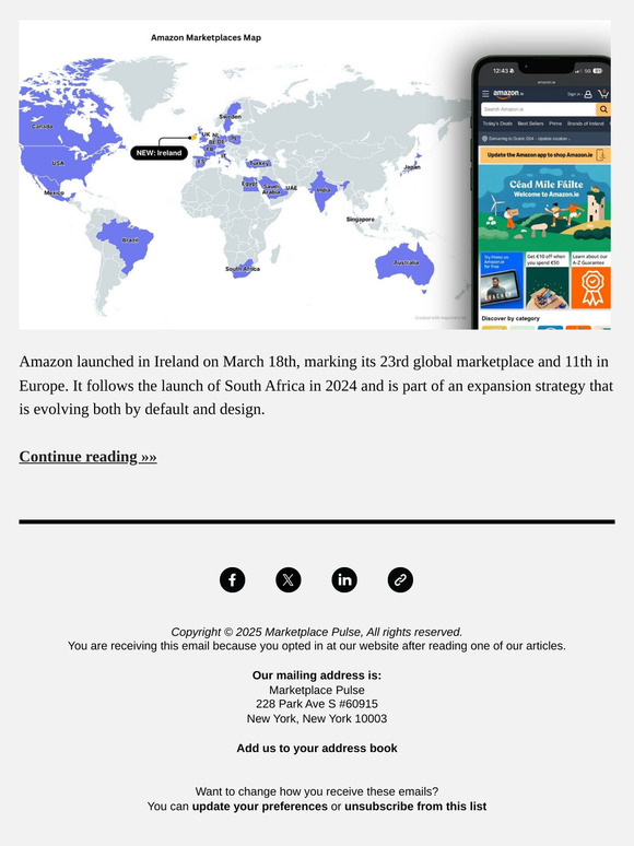 Amazon Launches in Ireland as Expansion Strategy Evolves