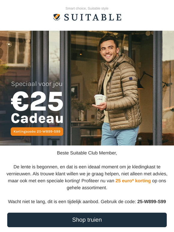speciaal voor jou; € 25,- korting