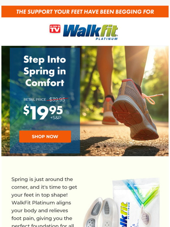 Walk Fit Platinum: 🌸 Step Into Spring In Comfort | Milled