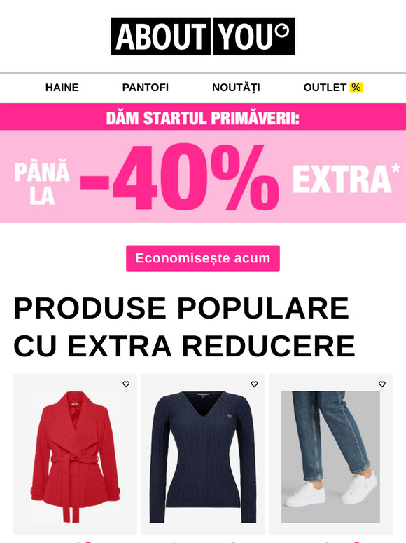 Reduceri de până la -40% EXTRA