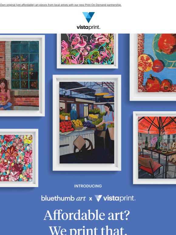 From their canvas to yours 🎨 | A Bluethumb Art x VistaPrint partnership
