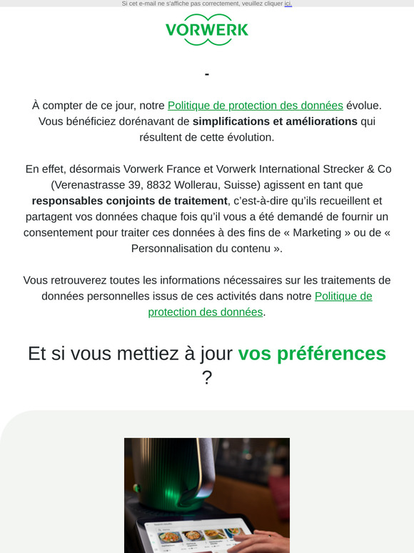 Mise à jour de notre Politique de protections des données