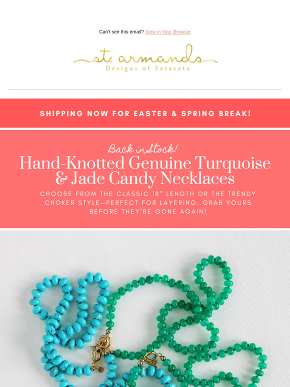 Back in Stock! Hand-Knotted Genuine Turquoise Necklaces ✨