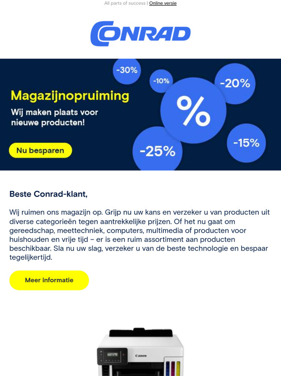Magazijnopruiming - Wij maken plaats voor nieuwe producten!