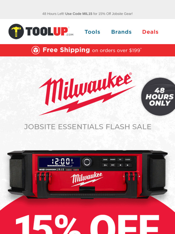 Milwaukee Jobsite Essentials Sale - Lighting, Radios, and Much More