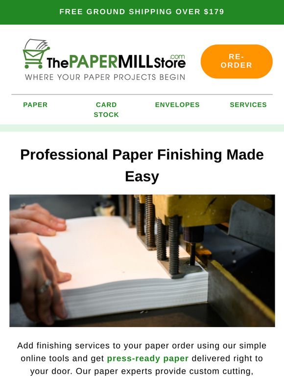 Take Your Prints to the Next Level with our Paper Finishing Services