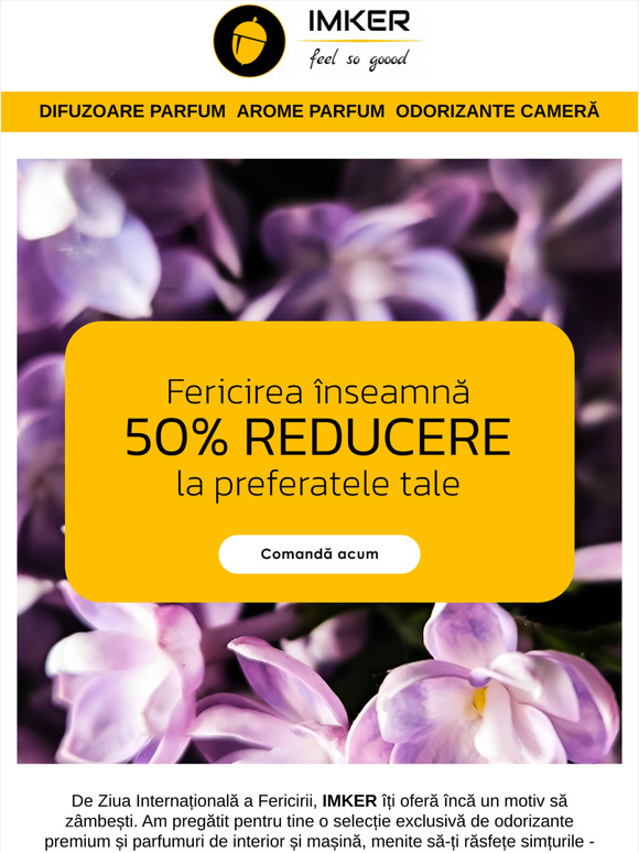 💛 Fericirea înseamnă 50% REDUCERE la preferatele tale