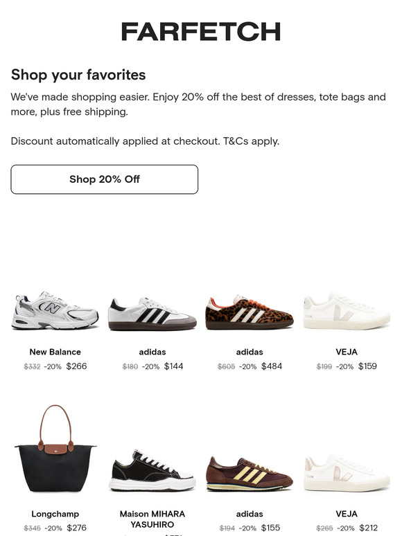 Get 20% off dresses and more