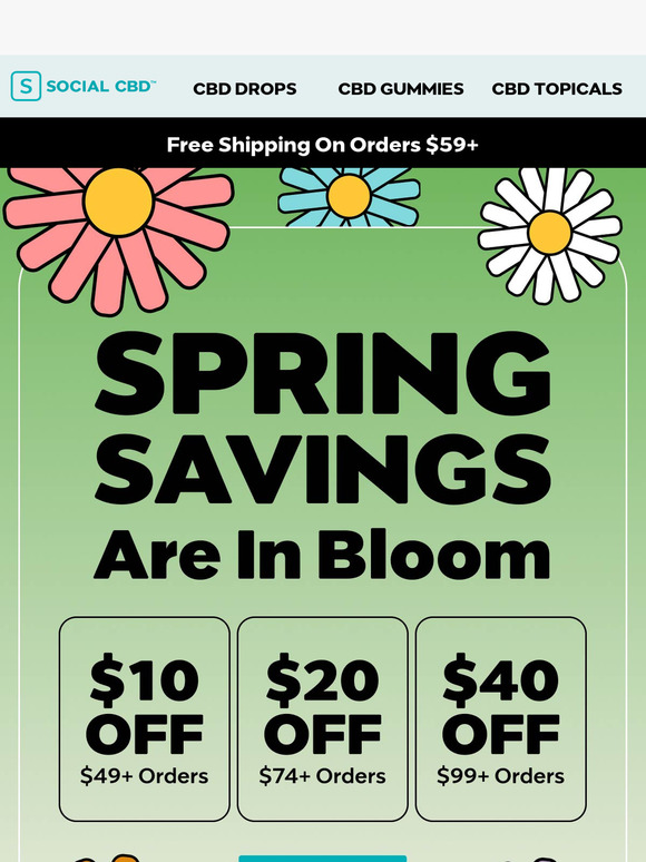 🌼 Savings are Blooming! Up to $40 off.