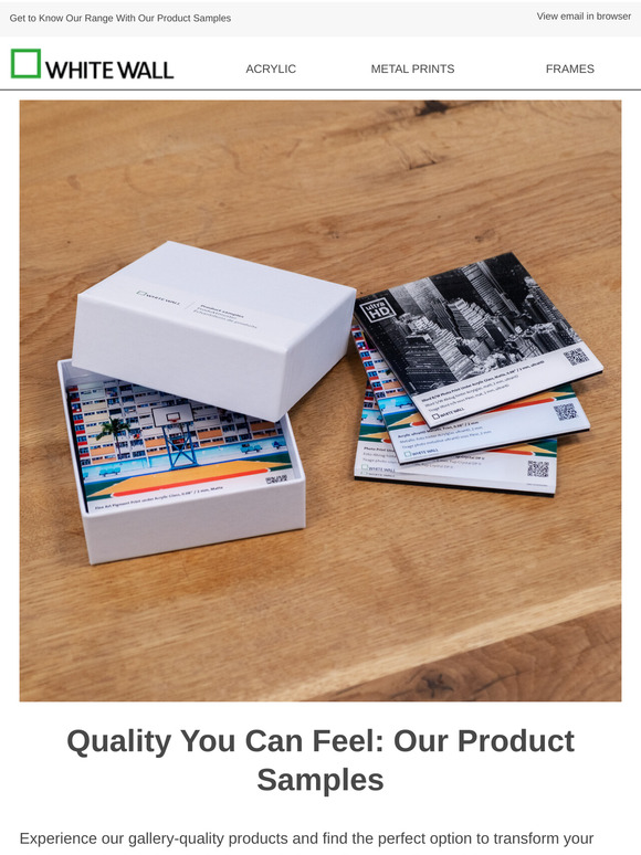 Individual product samples for your next photo project